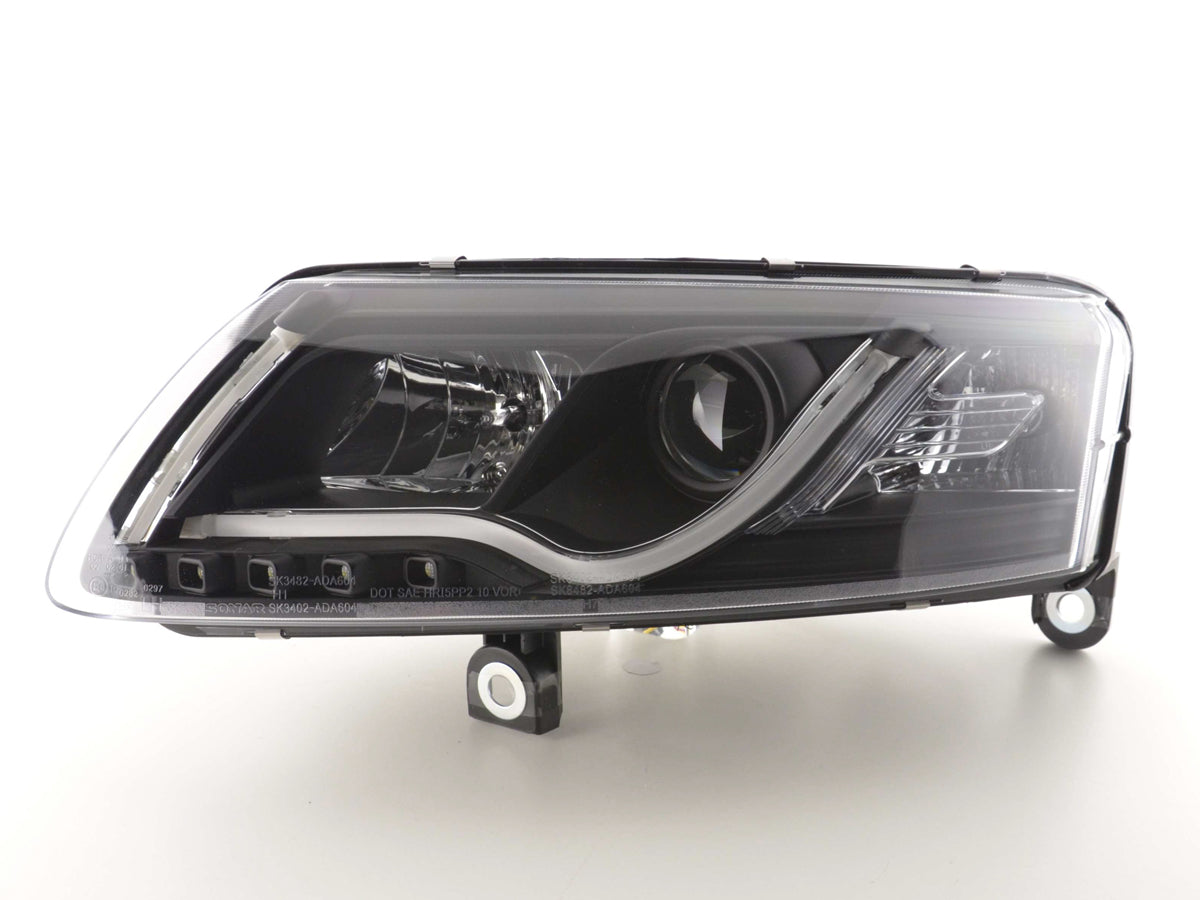 Scheinwerfer Set Daylight LED Tagfahrlicht Audi A6 Typ 4F 04-08 schwarz Scheinwerfer Set Daylight LED Tagfahrlicht Audi A6 Typ 4F 04-08 schwarz